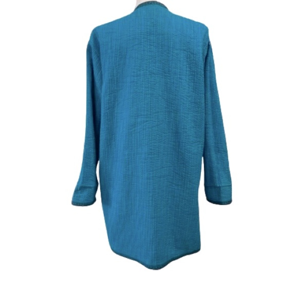 Quilted Jacket Reversible Transition Pockets Side… - image 4